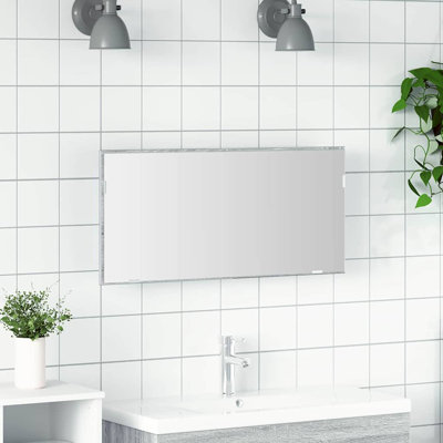 Bathroom Mirror 80 X 8.5 X 37 Cm Engineered Wood
