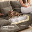 Canapé-lit convertible 3 places en chenille Aufak de 83 po avec fauteuil inclinable électrique, ports de chargement USB, plateau latéral, porte-gobelet et rangement, kaki-727867034