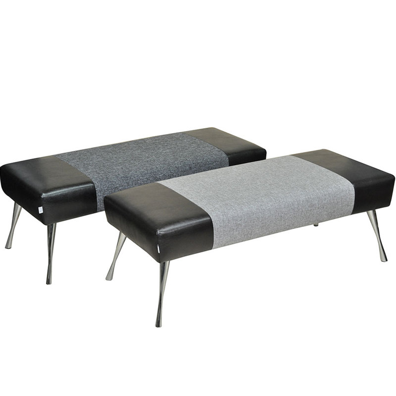 Upholstered Bench, Black/Graphite