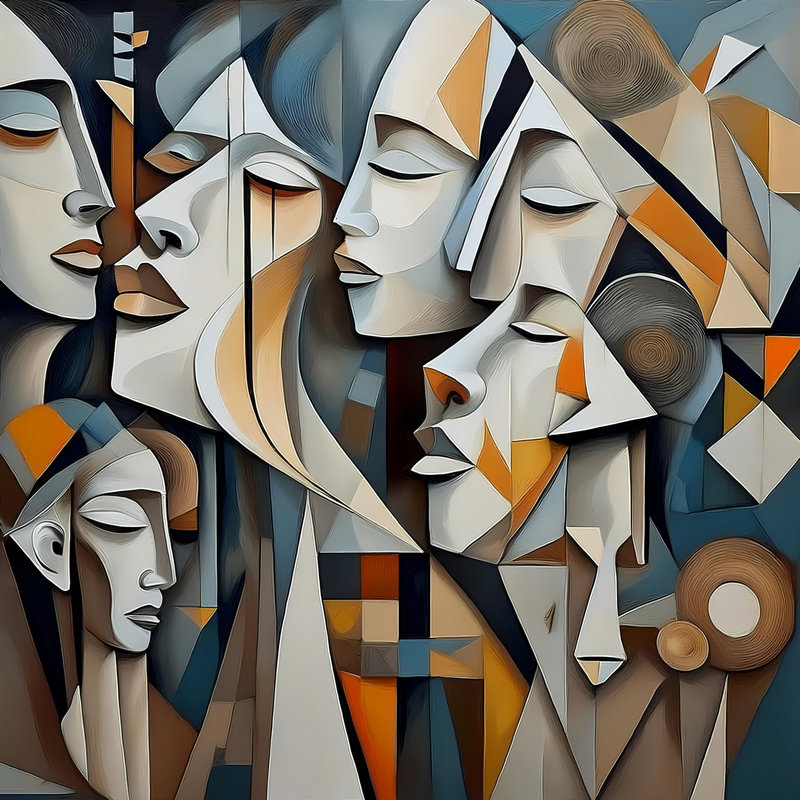Endroits pour les visages, H 24 po x l 24 po