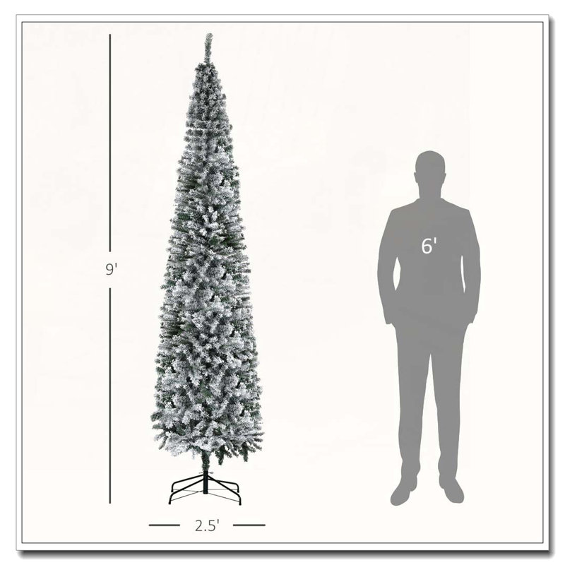 Arbre de Noël artificiel enneigé 9 pi