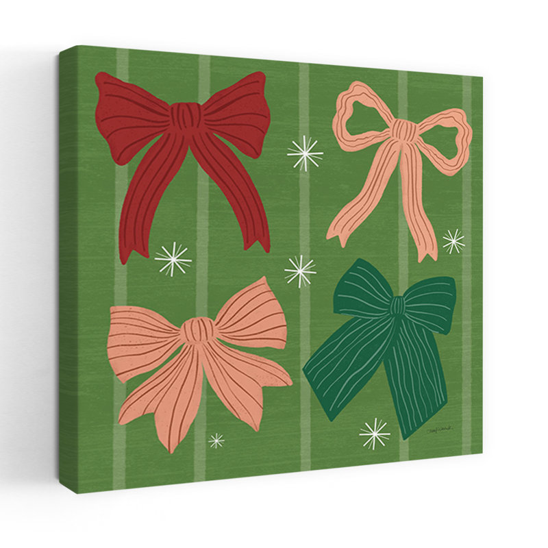 Jolly Bows III by Cheryl Warrick - Wrapped Canvas Print, 60.96cm H x 60.96cm W
