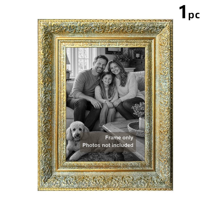 Cadre photo 8 pièces x 8 "or antique 8" pour mémoire de voyage, Antique Gold, 1, 8" W x 10" H