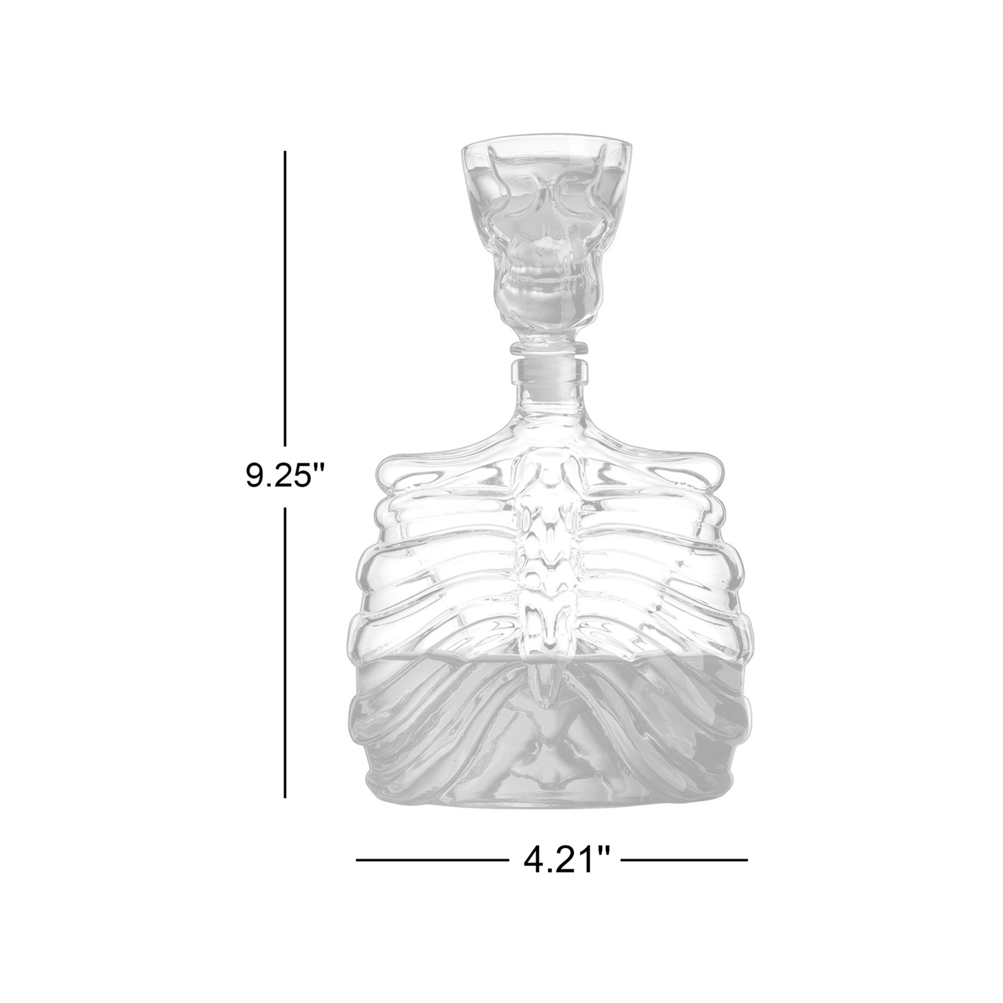 Skeleton Decanter With Shot Glass Topper