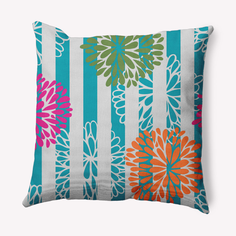 Coussin décoratif d'intérieur/d'extérieur, 16 po x 16 po, Bleu