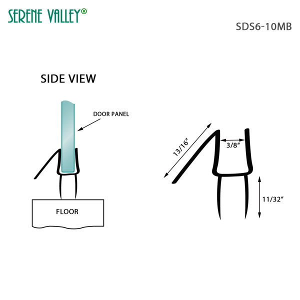 Serene Valley Shower Door Sweep SDP019