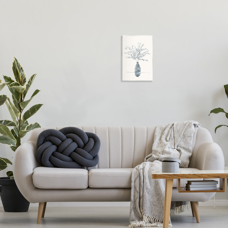 Art mural sur vase Minimal Herb par Yuyu Pont, H 15 po x l 10 po