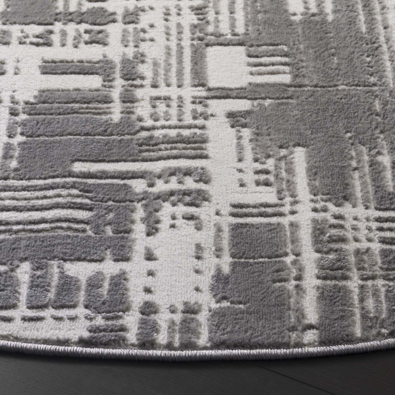 Nemvcova 100 Performance Abstract Rug, Round 6'3"