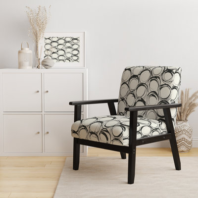Fauteuil d'appoint rembourré «Graice - Minimalist Black and White II»