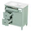 Meuble-lavabo moderne 30 po avec lavabo en céramique et cadre en bois Virello-125902280