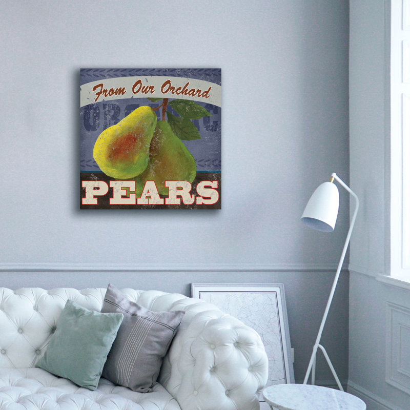 «Pears» par Fiona Stokes-Gilbert, art mural sur toile, H 37 po x l 37 po x P 1,5 po