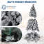 Arbre de Noël artificiel épinette enneigé avec lumières incandescentes blanc chaud et base pliable Prelit Snow-733029551