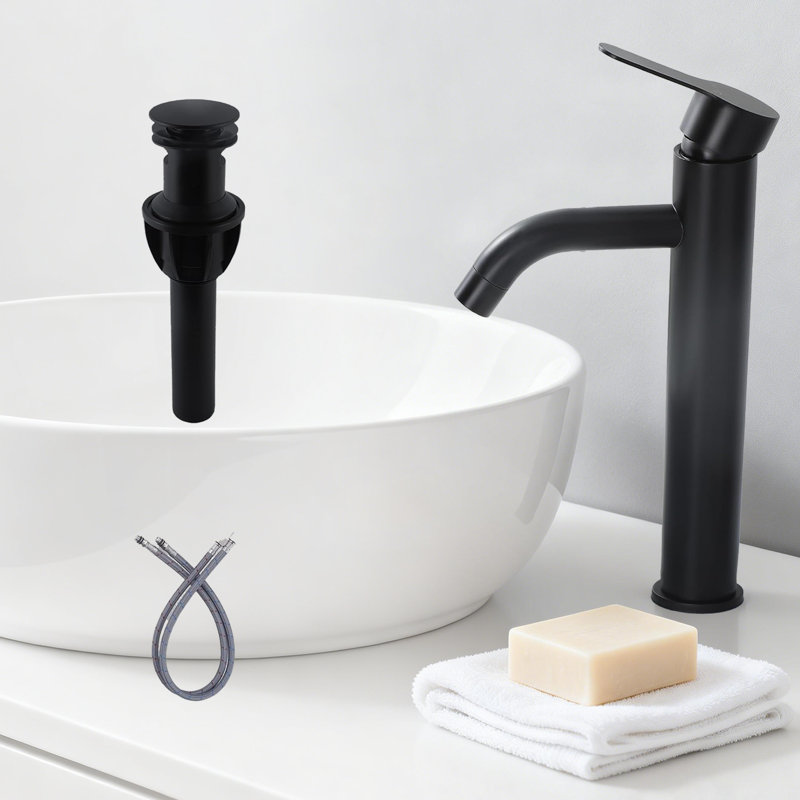 Robinet de lavabo vasque noir mat