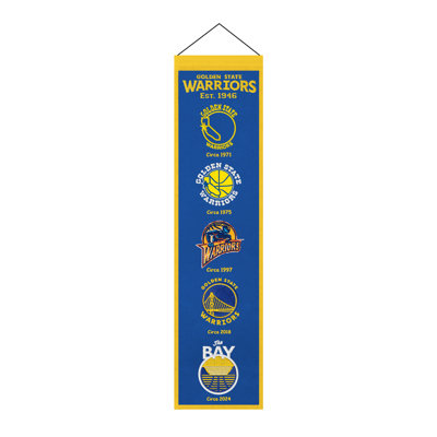 NBA Golden State Warriors Heritage Banner Wall Decor | 8 x 32