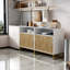 Buffets avec rangement, armoire de rangement décorative avec portes et tablette réglable