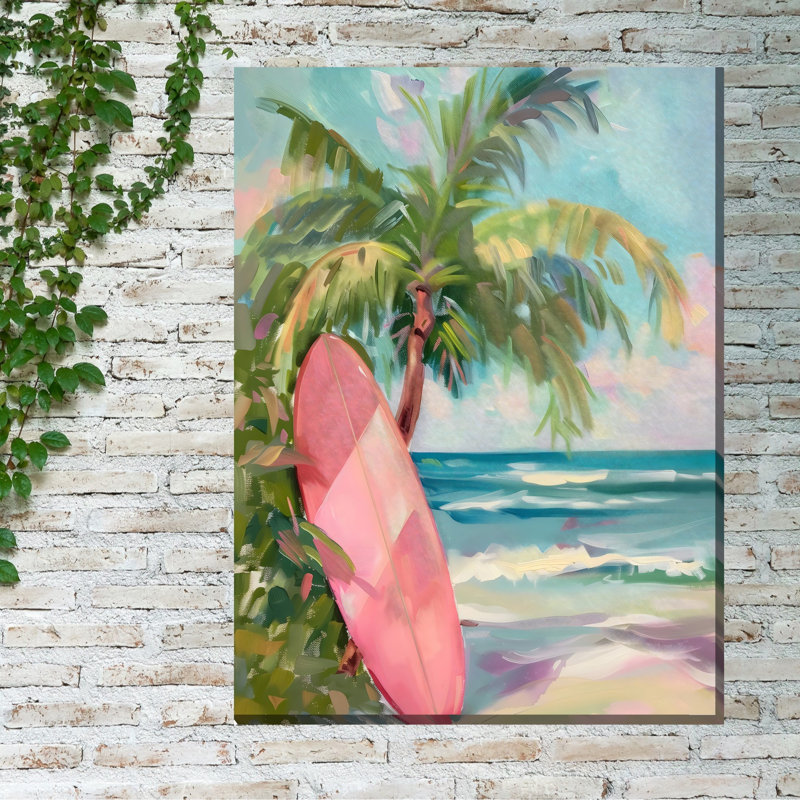 Art sur toile rose