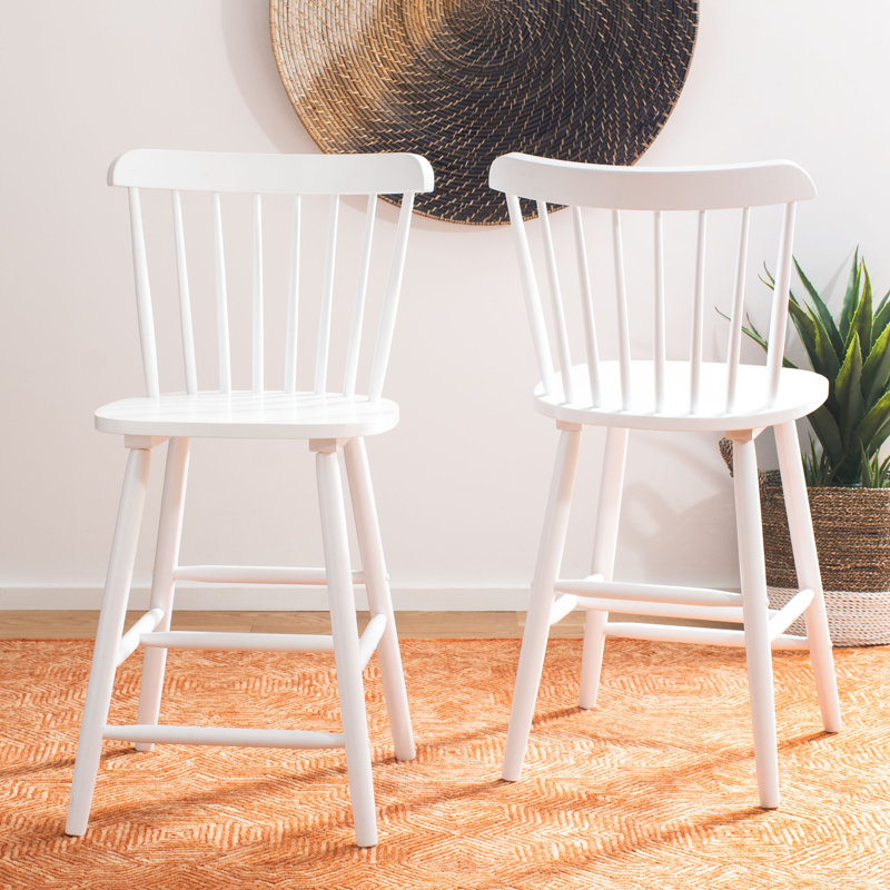 Tabouret Cerian, Blanc, Tabouret de comptoir (siège d’une hauteur de 24