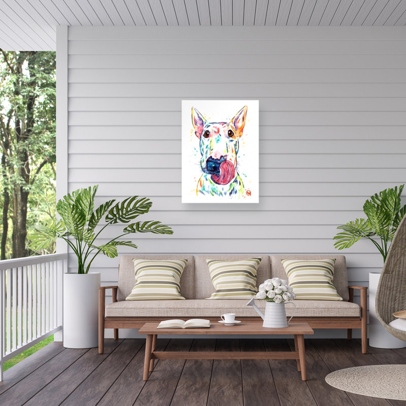 Toile d'extérieur Lisa Whitehouse Bull Terrier, H 14 po x l 19 po