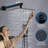 10" Rainfall Tub And Shower System With Handheld Spray And Tub Spout, Wall Mounted Shower Faucet Set With Pressure Balance Valve-124844068