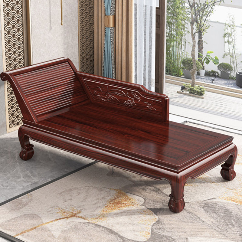73.62"New Chinese-style red-brown solid wood imperial chair
