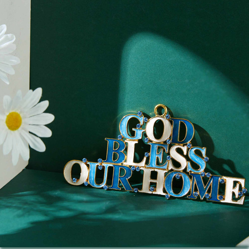 Handmade Wall Decor on Crystal, 3.5" H x 7.25" W x 0.2" D