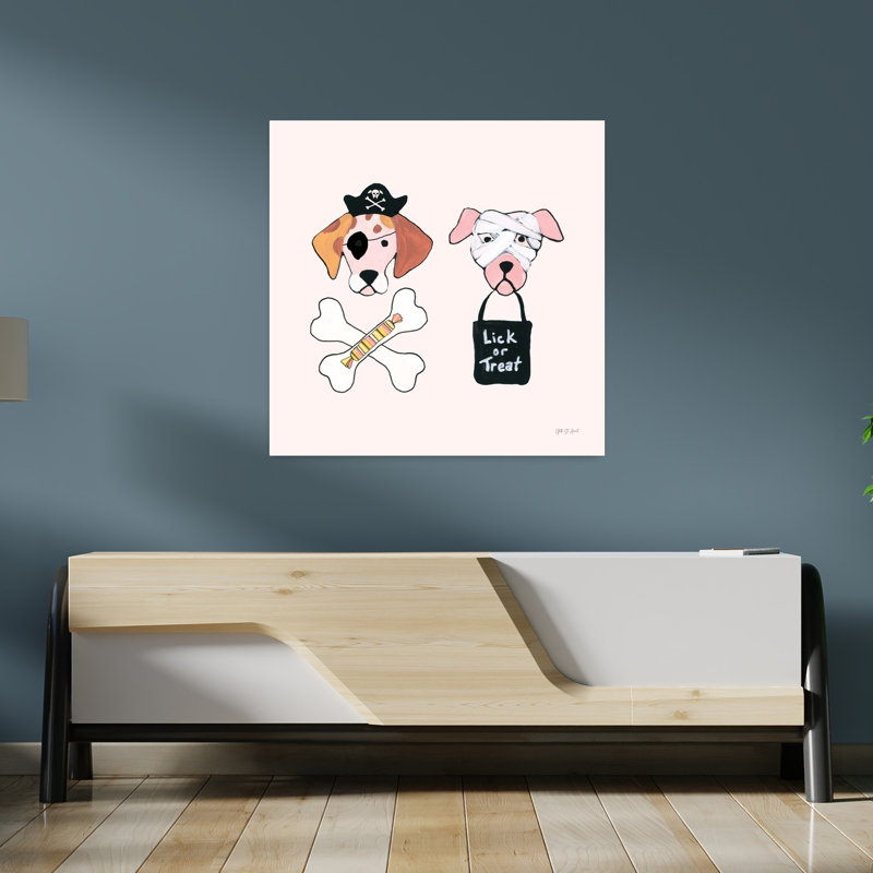 Art contemporain noir avec des animaux, H 36 po x l 36 po