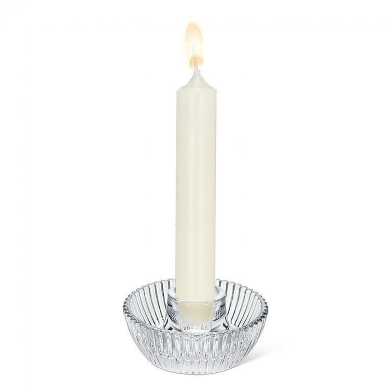 Ribbed Round Taper Candle Holder