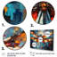 «Orange Dragonfly insectes Flight Collage II», reproduction sur toile-91644524-91644526