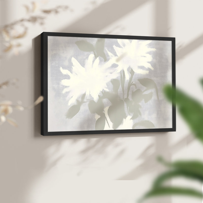 Série florale III - Reproduction encadrée - Restickable, H 11 po x l 14 po, Noir, noir, noir, noir