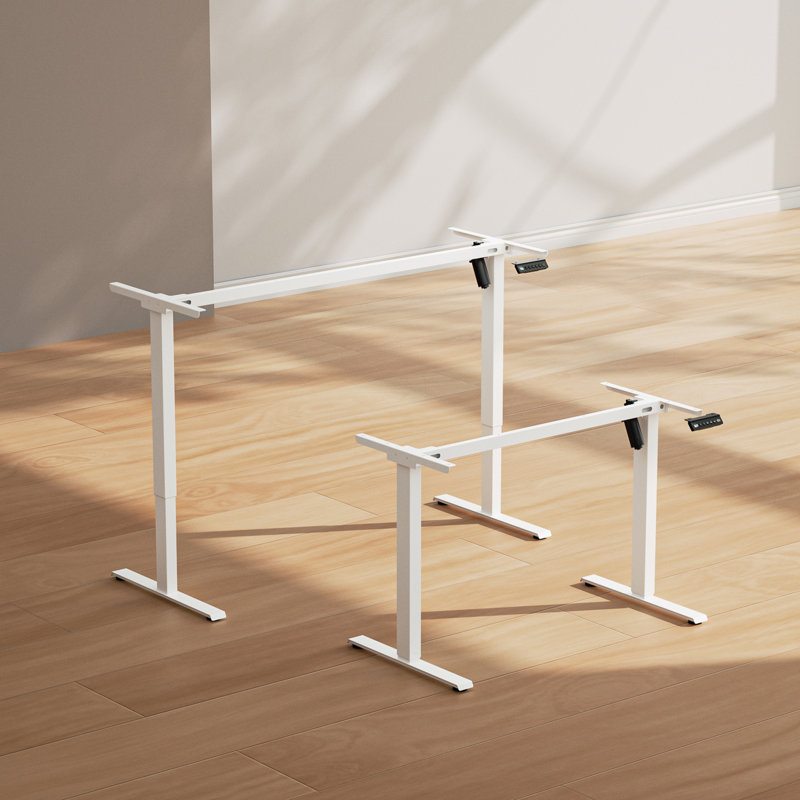 Essential Electric Height Adjustable Standing Desk Frame, White