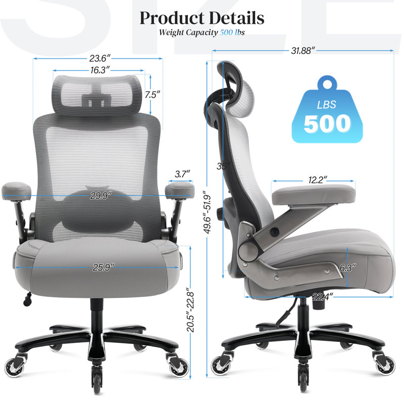 Fauteuil de bureau Monforto, Gris