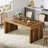 Rustic Rectangular Wood  Dining Table