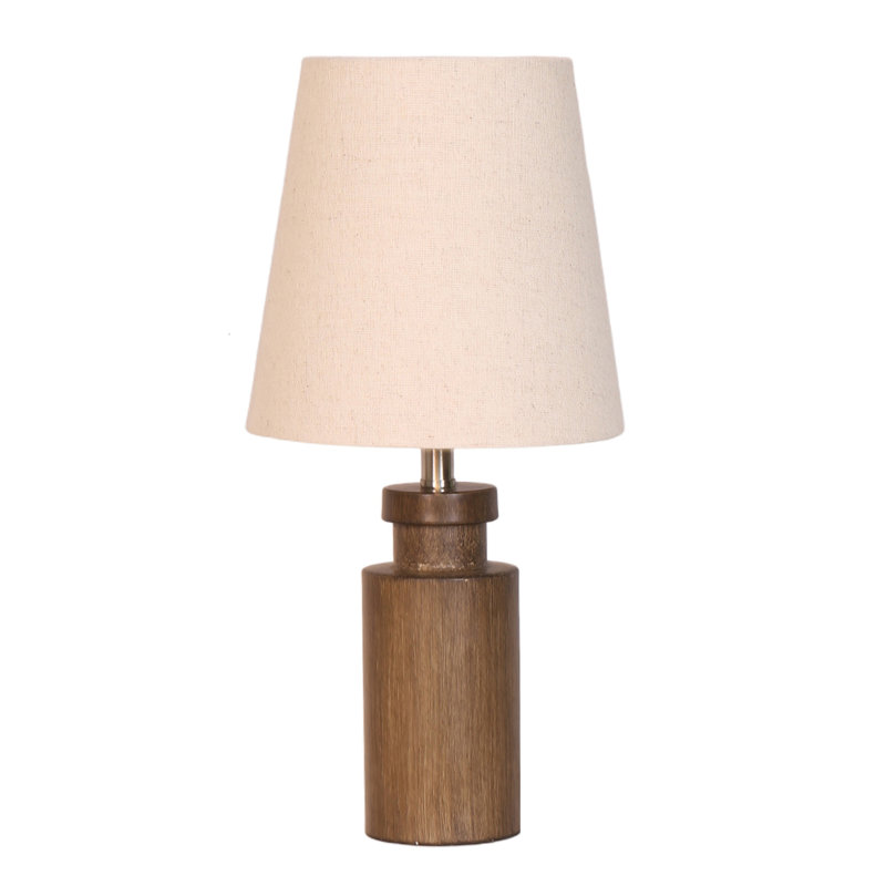 Modern 15" Wood Grain Table Lamp