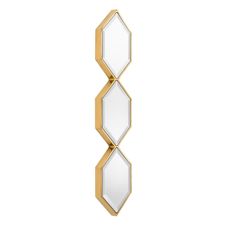 Saronno Metal Flat Wall Mirror, Gold