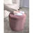 Ottoman Modern Cylinder Pouf Blush Pink | Velvet-123499621