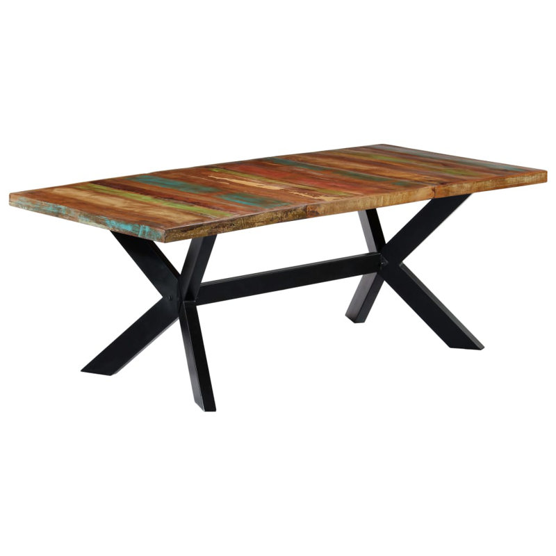 Table de salle à manger, H 29,5 po x L 78,74 po x l 39,37 po, Blanc