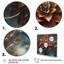 «Mysterious Retro Dahlia Flower On Turquoise I», reproduction sur toile-2090859396-2090859403