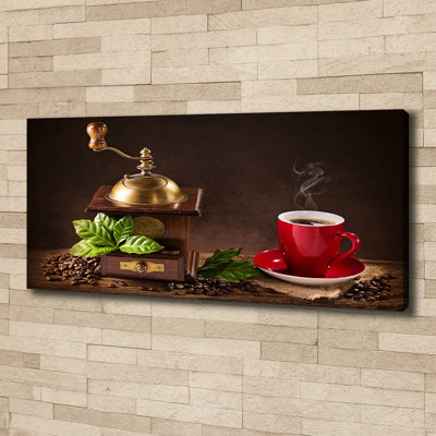 Coffee And Grinder - Wrapped Canvas Print