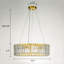 Lustre tambour en cristal à 6 lumières 19,7 po Craggie-330381331-330489398