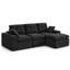 Canapé d'angle modulaire Cloud en forme de L de 103 pouces avec méridienne, assise extra profonde, revêtement en velours côtelé-1587661924