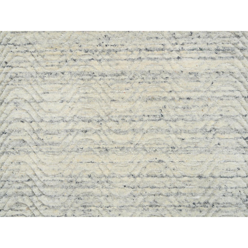 Tapis de couloir oriental beige en laine naturel 2 pi 6 po x 7 pi 10 po 2 pi 6 po x 7 po 10 po