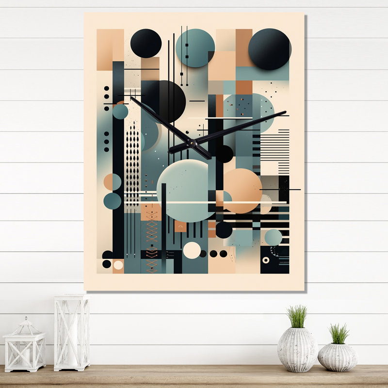 Janelly - Horloges murales géométriques modernes, H 28 po x l 12 po x P 1 po