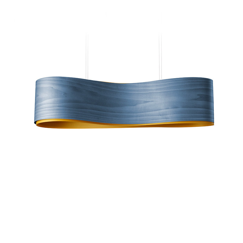 New Wave Pendant, E26, Red/Yellow