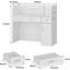 100cm Wide Modern Reception Desk with Lockable Drawer & Cable Management - Office & Salon Counter-771238587