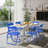 Patio Dark Blue Plastic Folding Chair(Set Of 6)-1560865139