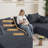 107" U-Shape Cloud Couch, Modern Modular Sectional Boneless Cloud Couch for Living Room, Deep Seat Sleeper Chaise Longue for Living Room, No Assembly Required-343318318