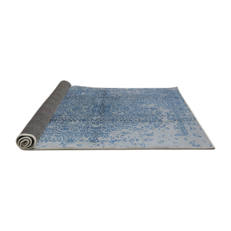 Tapis oriental gris / bleu, Rond 4 pi