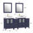 Ravenna 72" Freestanding Double Sink Bathroom Vanity with Engineered Marble Top and Matching Mirrors-67116246