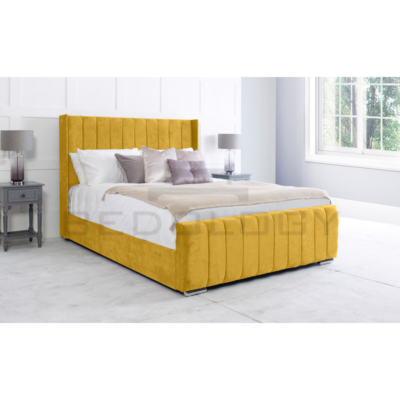 Anhat Upholstered Storage Bed, Superking (180 x 200 cm), Turmeric