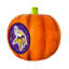 Décoration citrouille en résine avec logo LED 3D des Vikings du Minnesota (NFL) | 25 cm